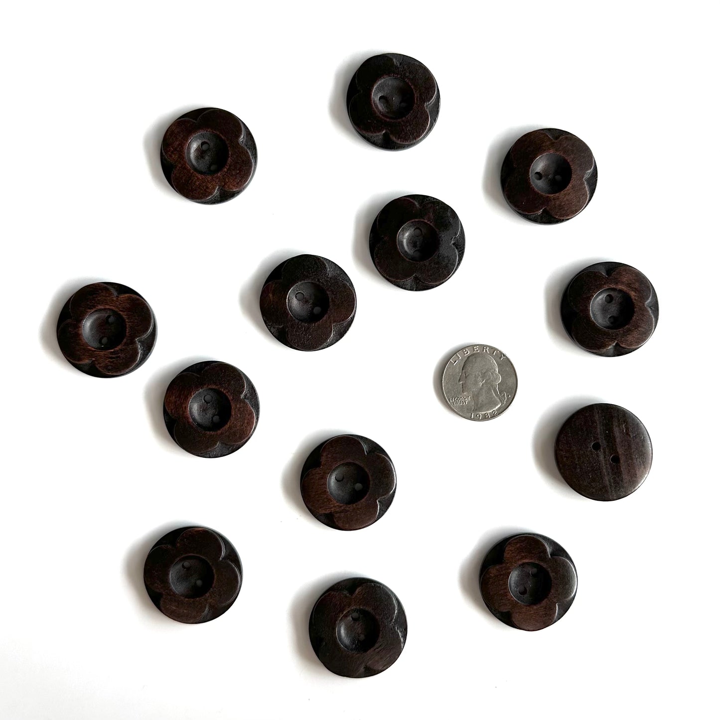 Wood Buttons over 7/8 inch