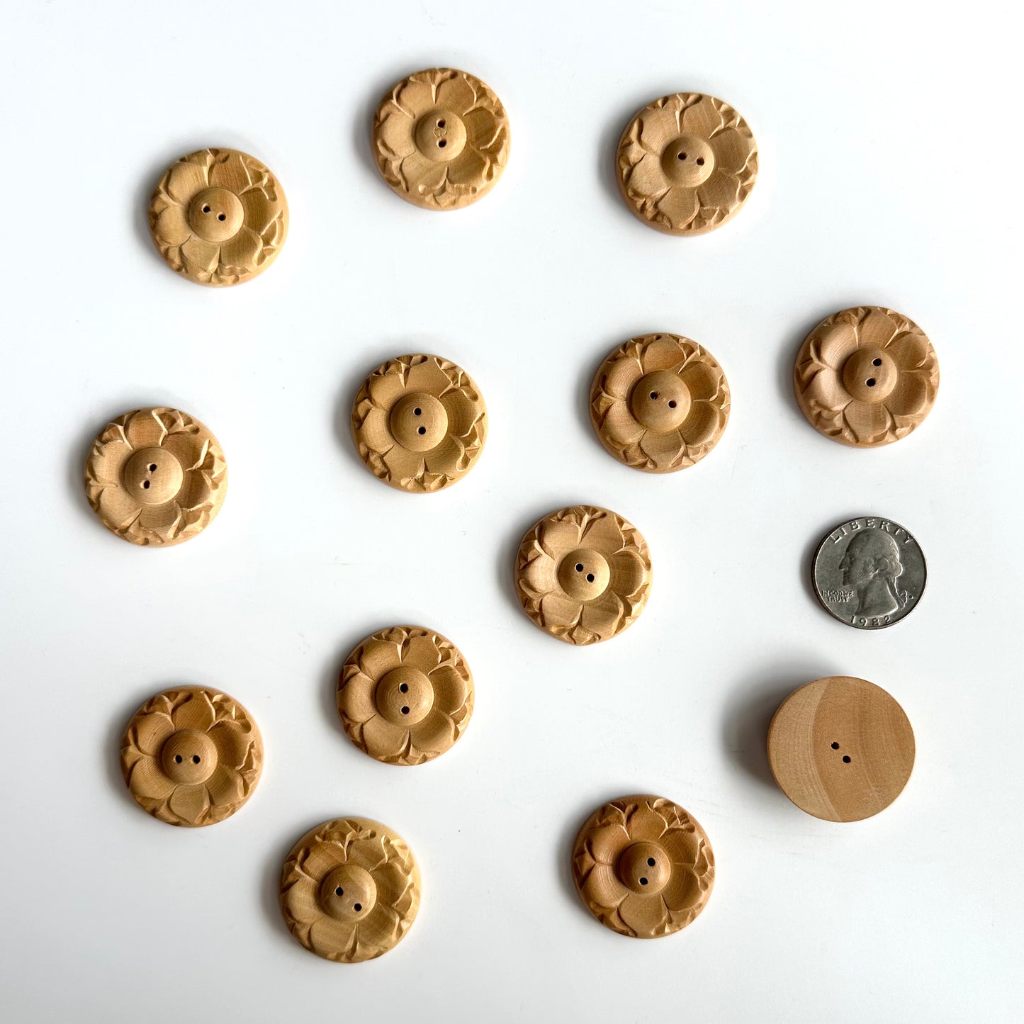 Wood Buttons over 7/8 inch