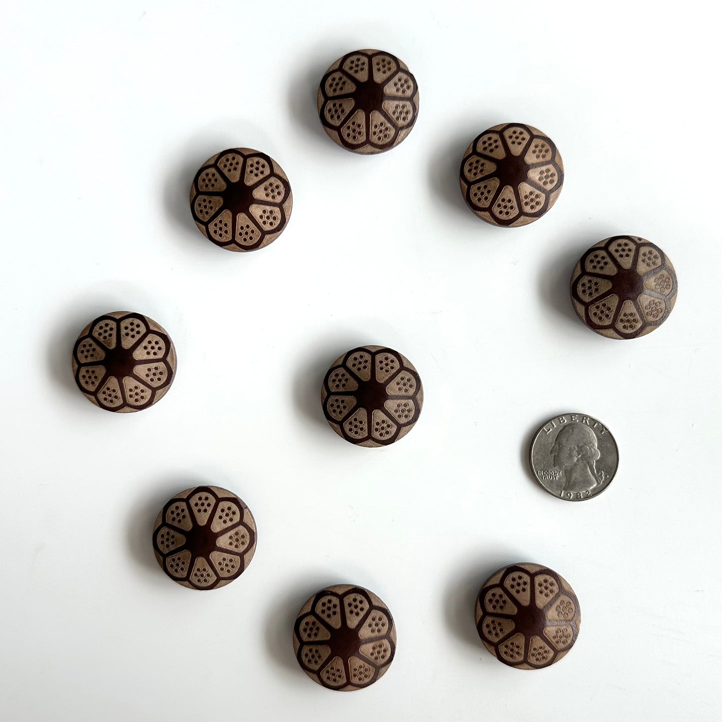 Wood Buttons over 7/8 inch