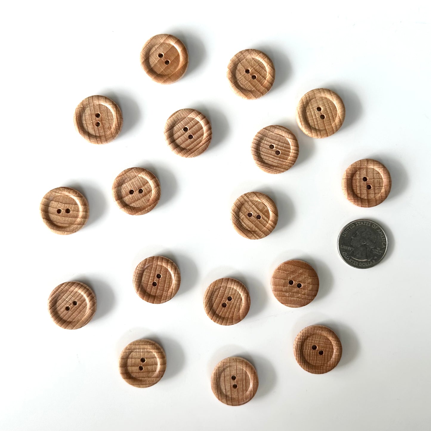 Wood Buttons over 7/8 inch