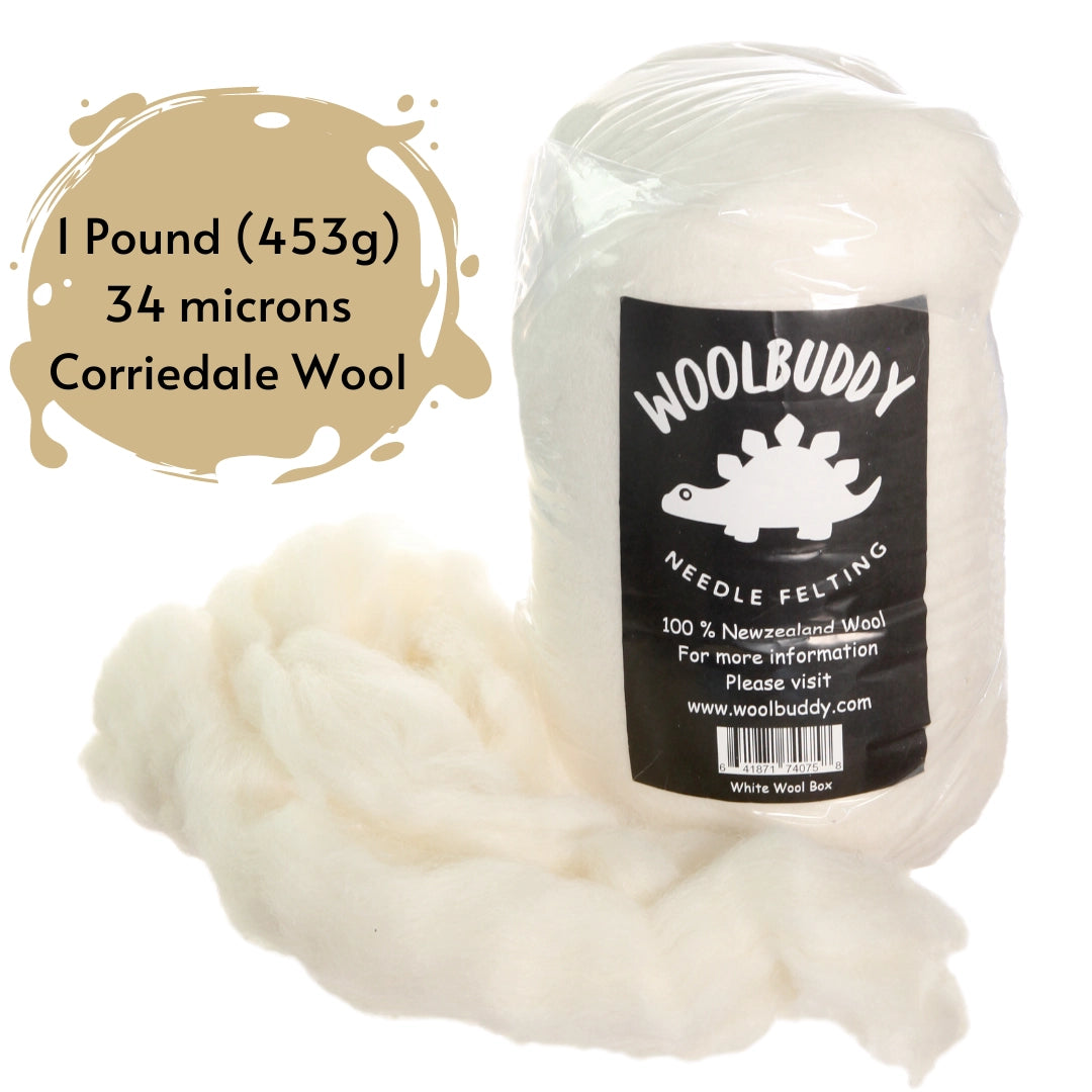 White Core Needle Felting Wool | Woolbuddy