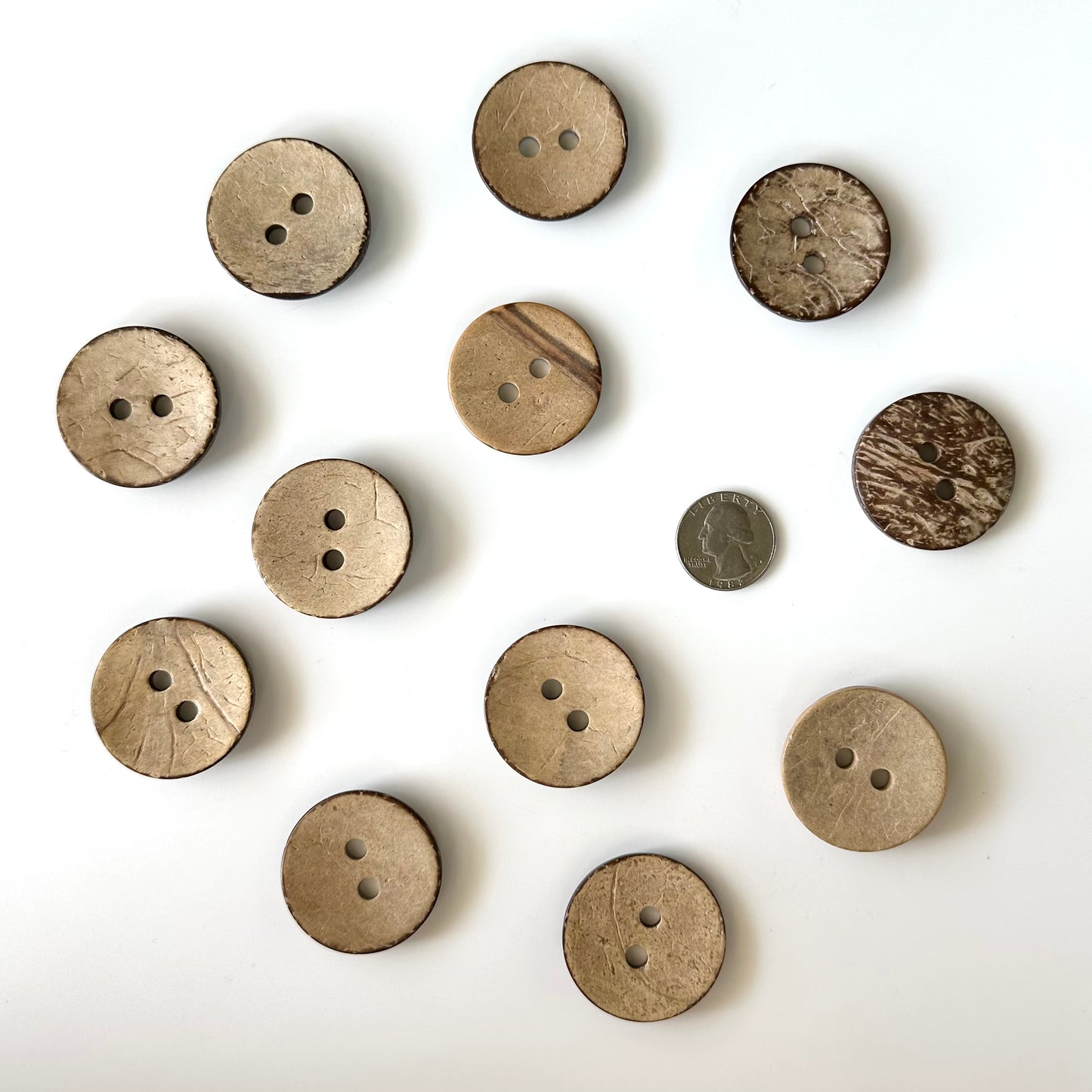 Coconut & Bamboo Buttons - 1 inch and up