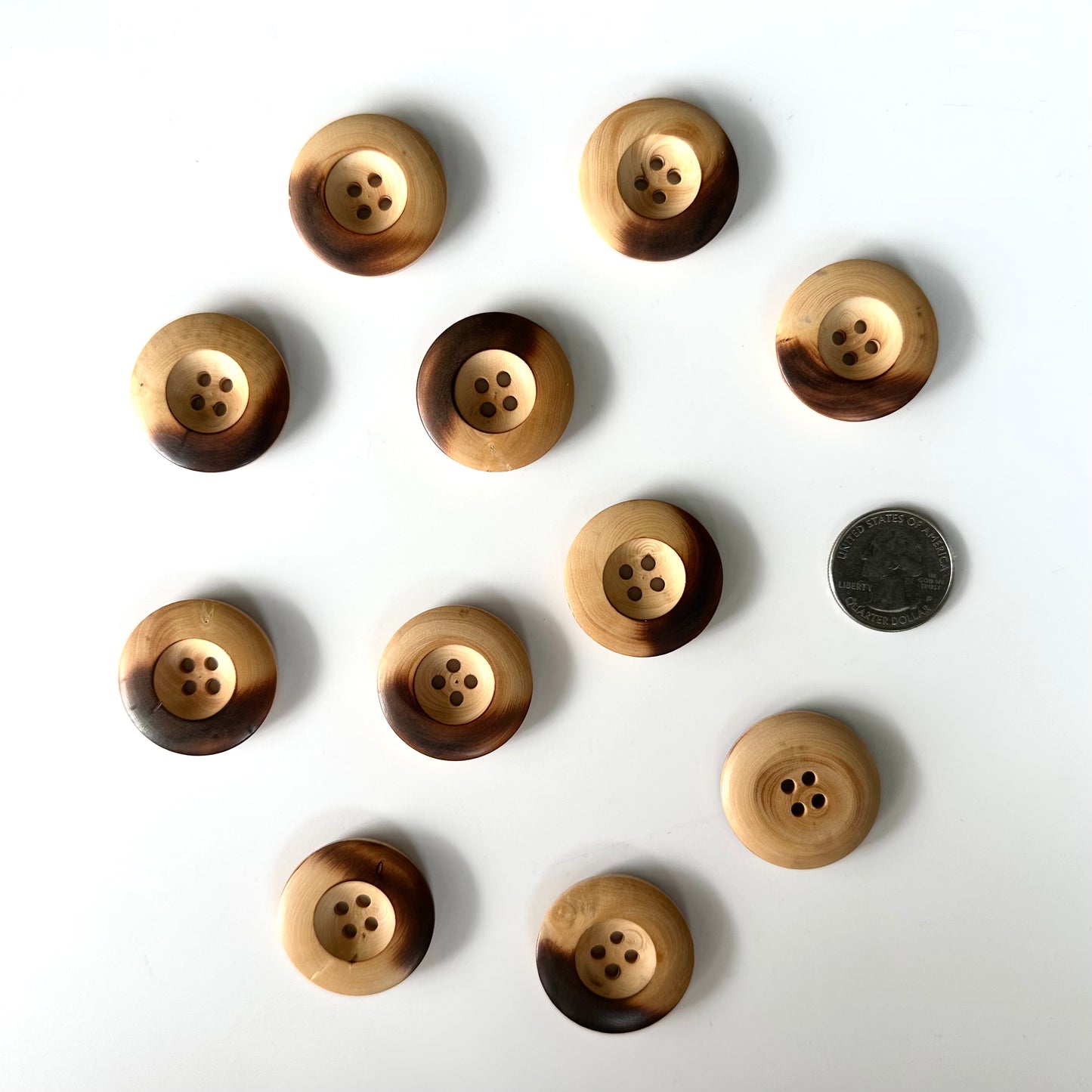 Wood Buttons over 7/8 inch