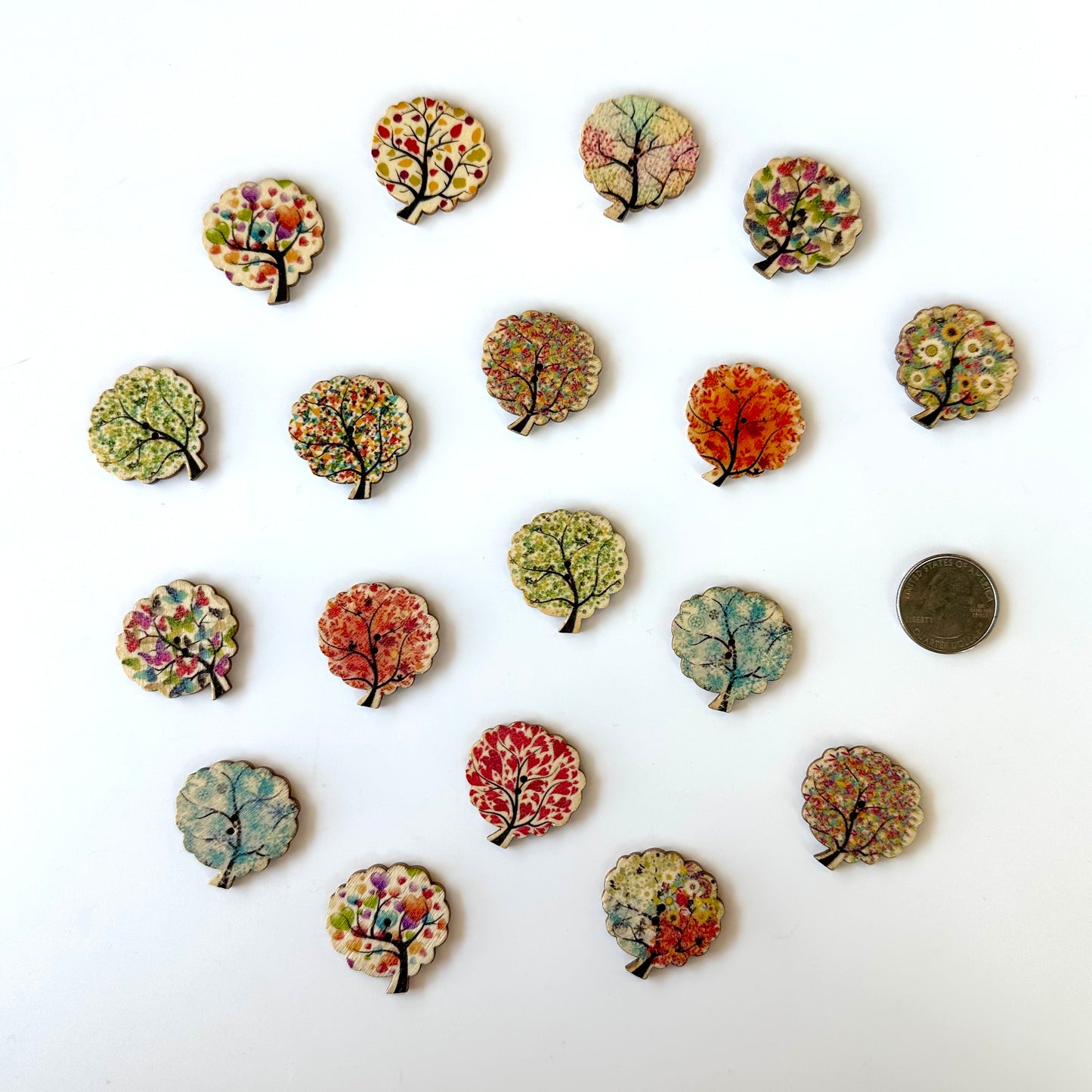 Wood Buttons over 7/8 inch