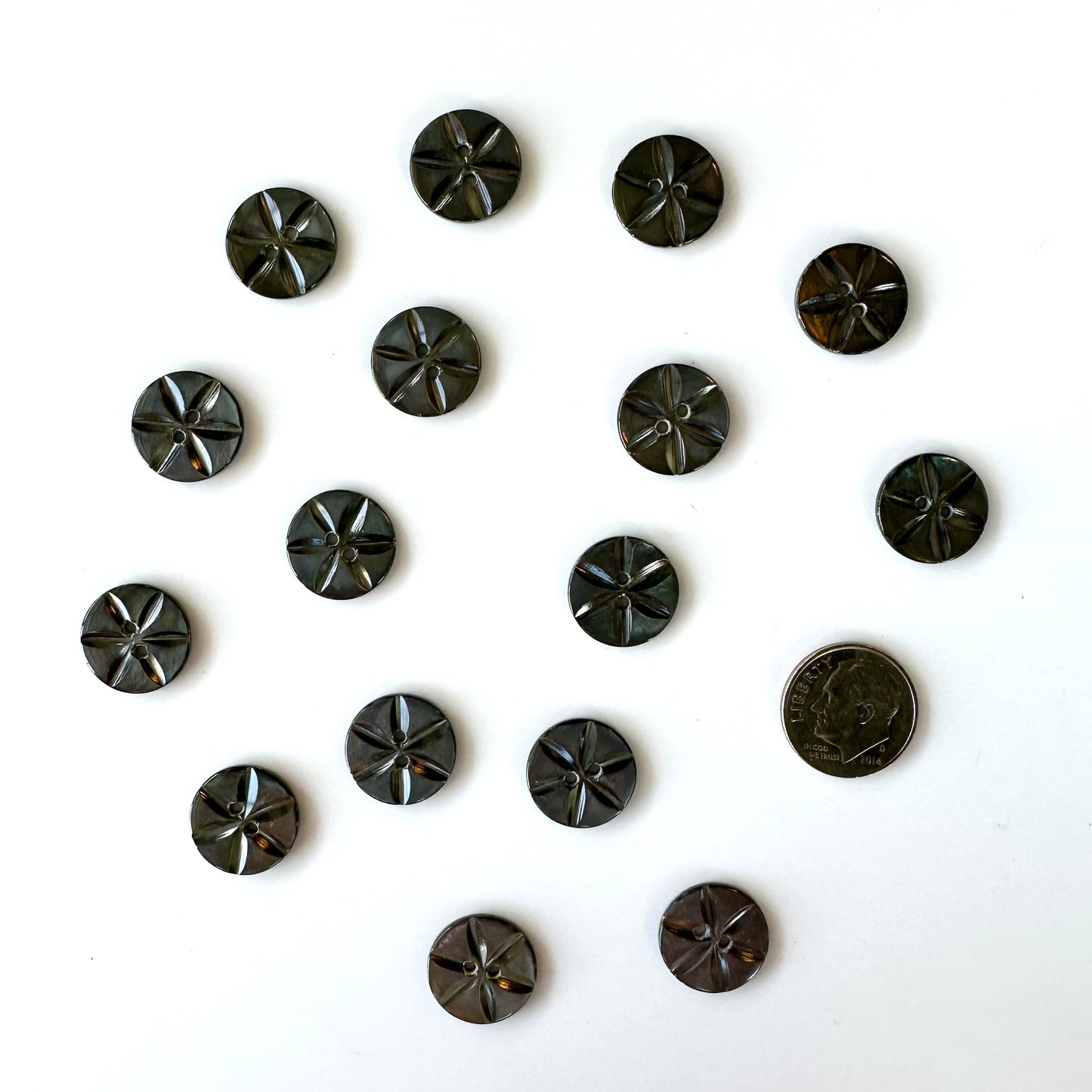 Shell Buttons - 5/8 to 7/8 inch