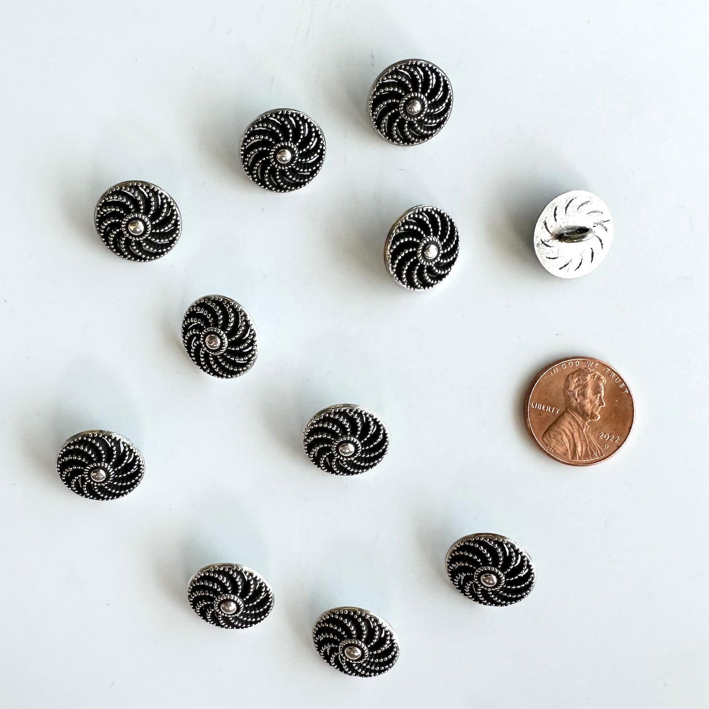 Metal Buttons under 5/8 inch
