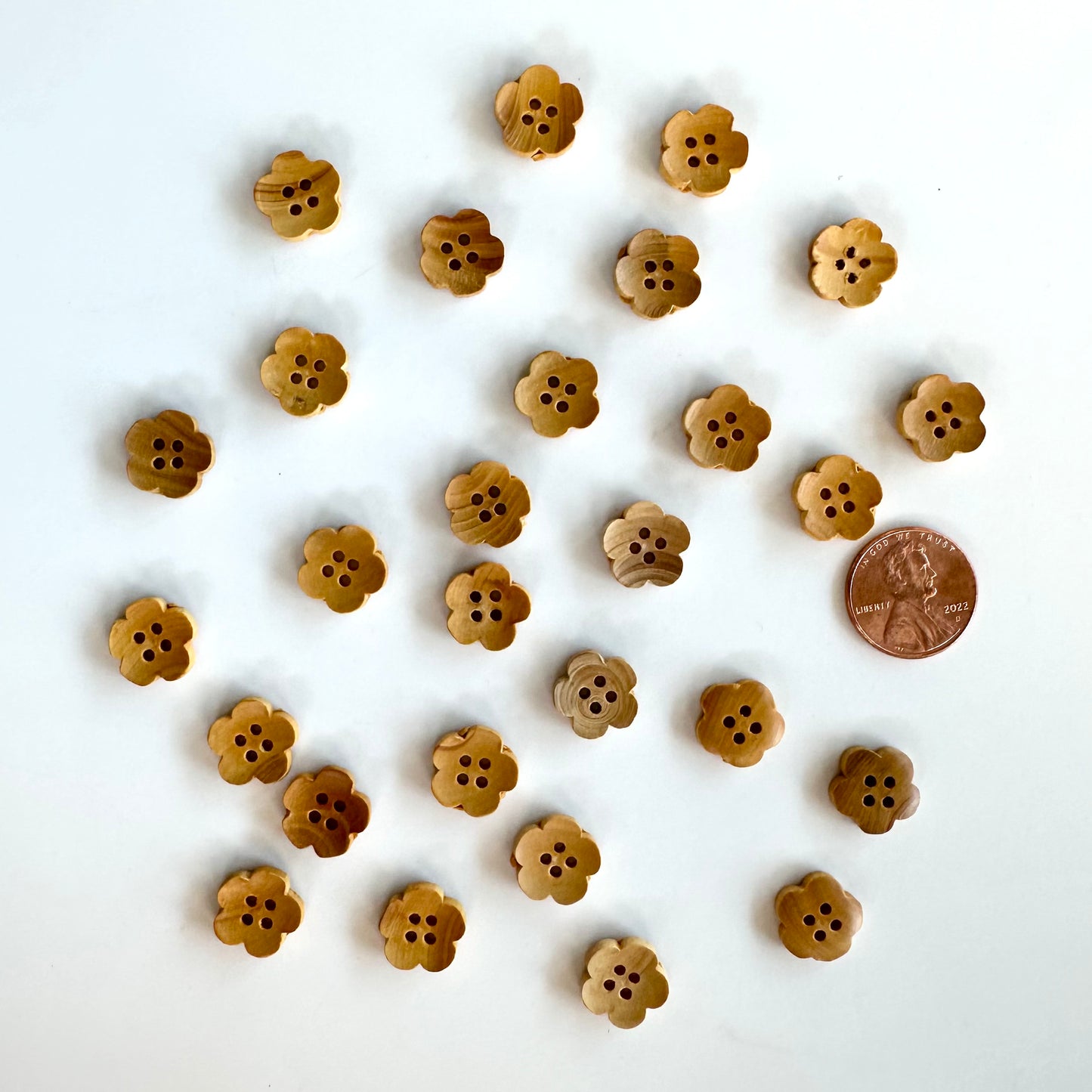 Wood Buttons under 5/8 inch