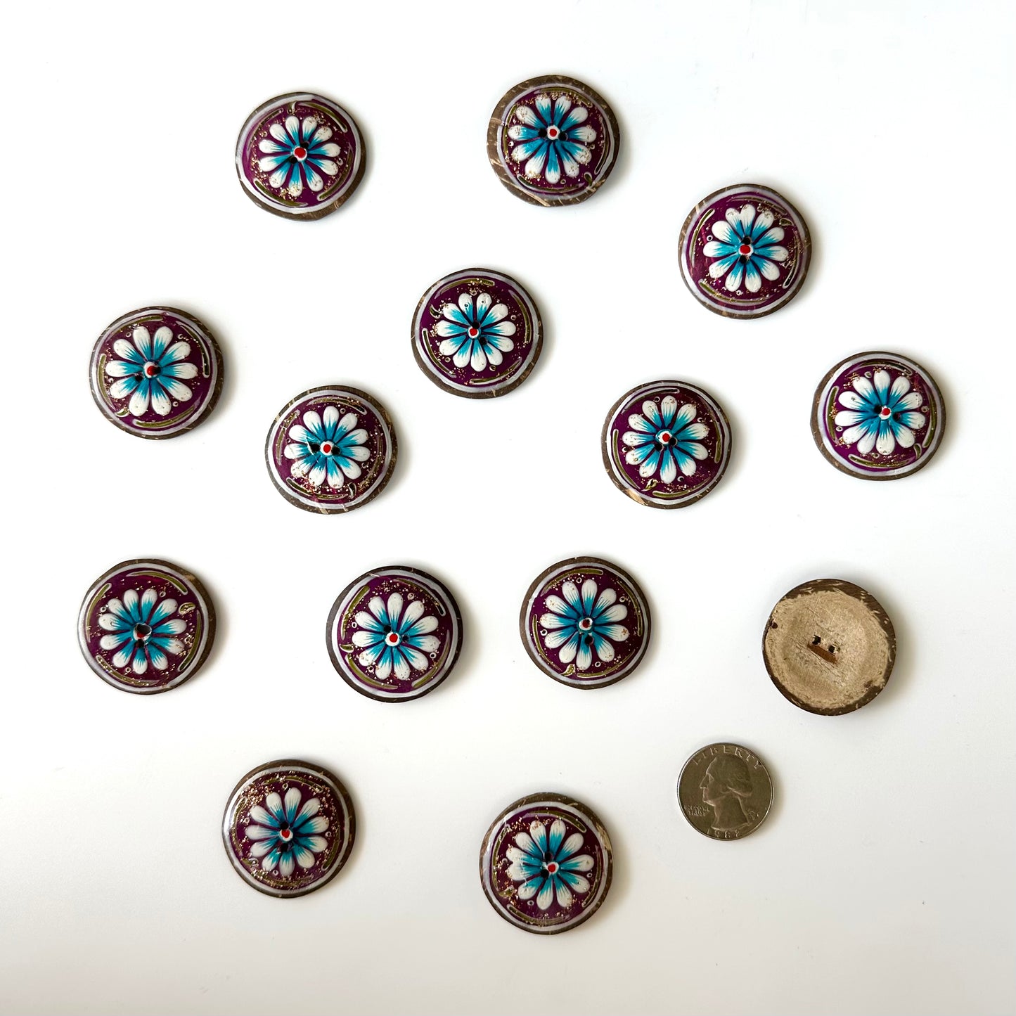 Coconut & Bamboo Buttons - 1 inch and up