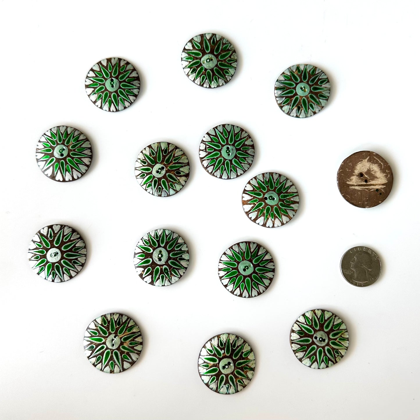 Coconut & Bamboo Buttons - 1 inch and up
