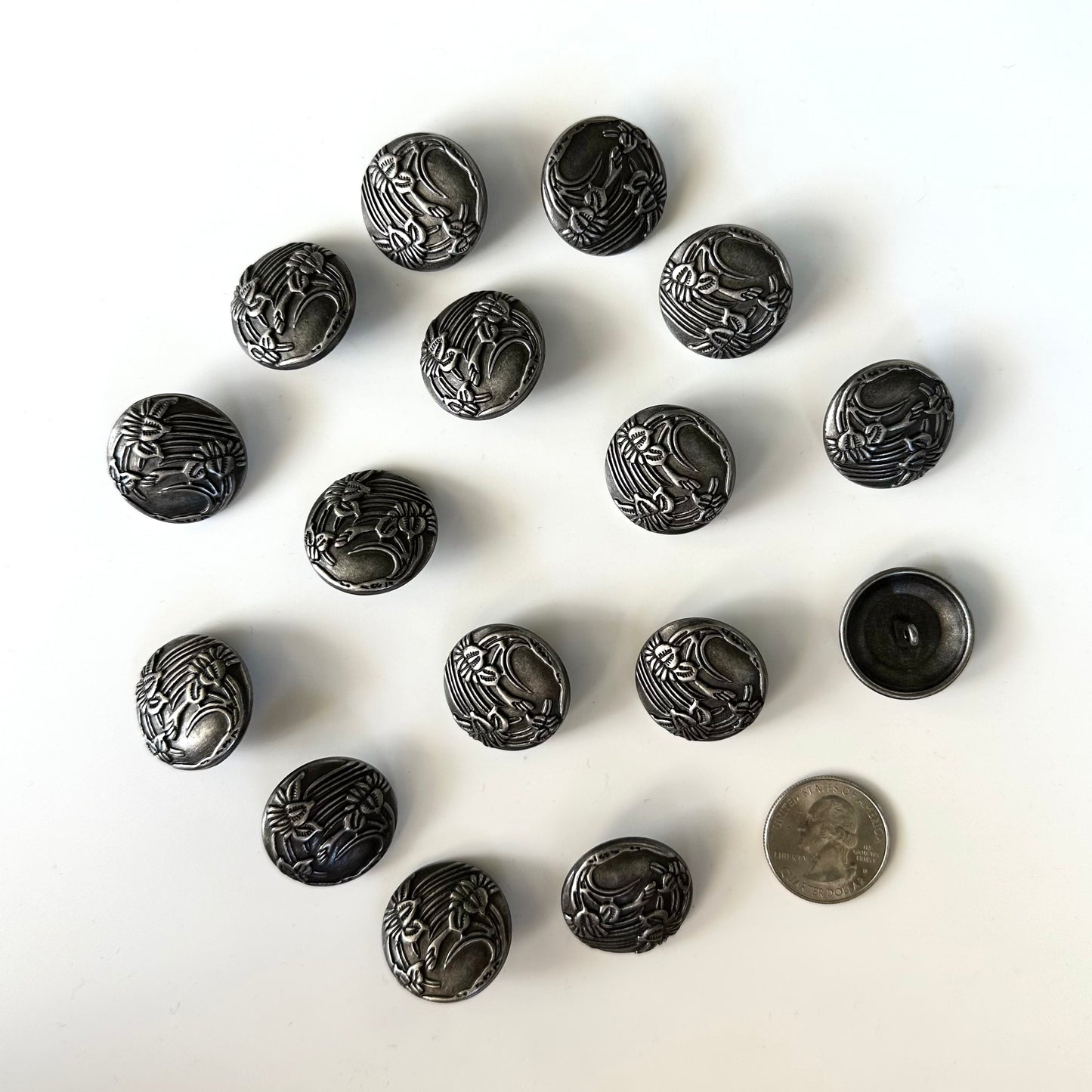 Metal Buttons over 7/8 inch