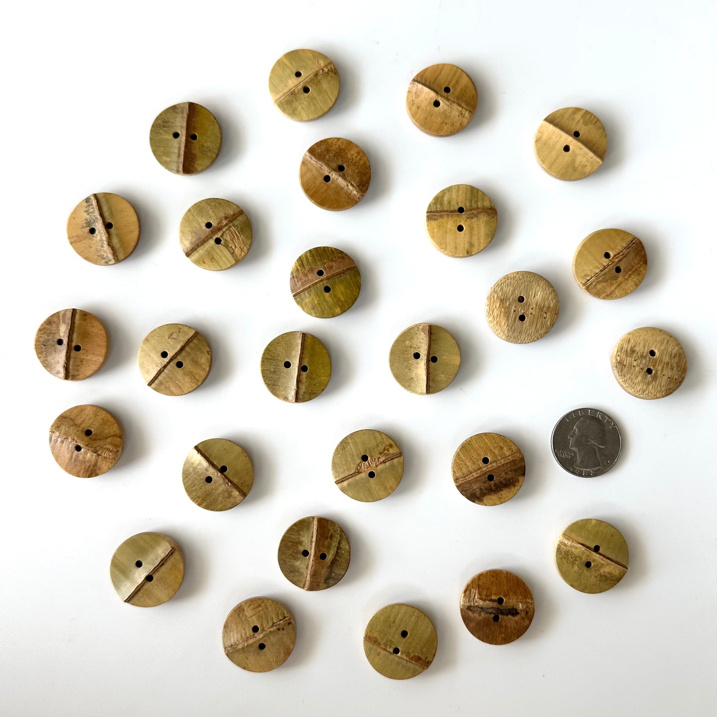 Coconut & Bamboo Buttons - 1 inch and up