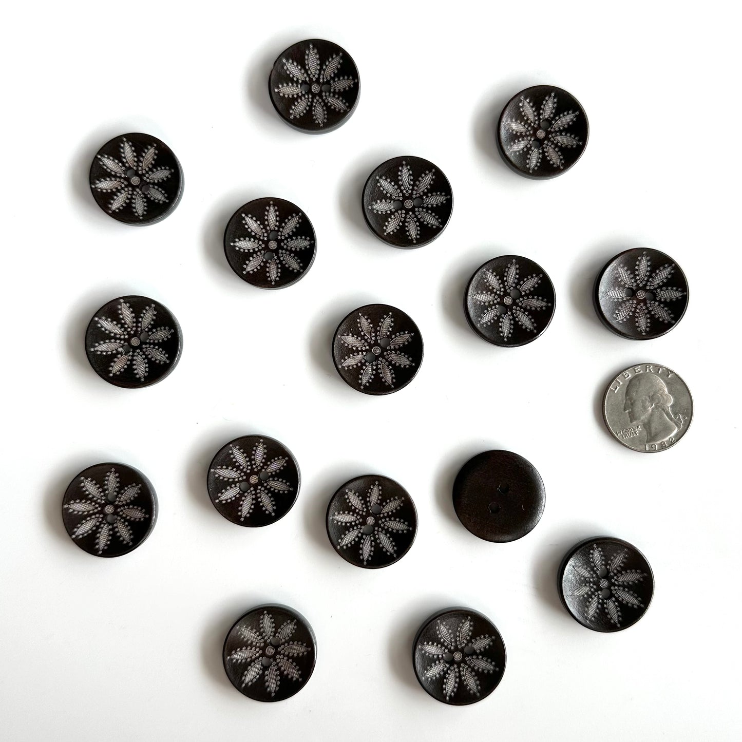 Wood Buttons over 7/8 inch