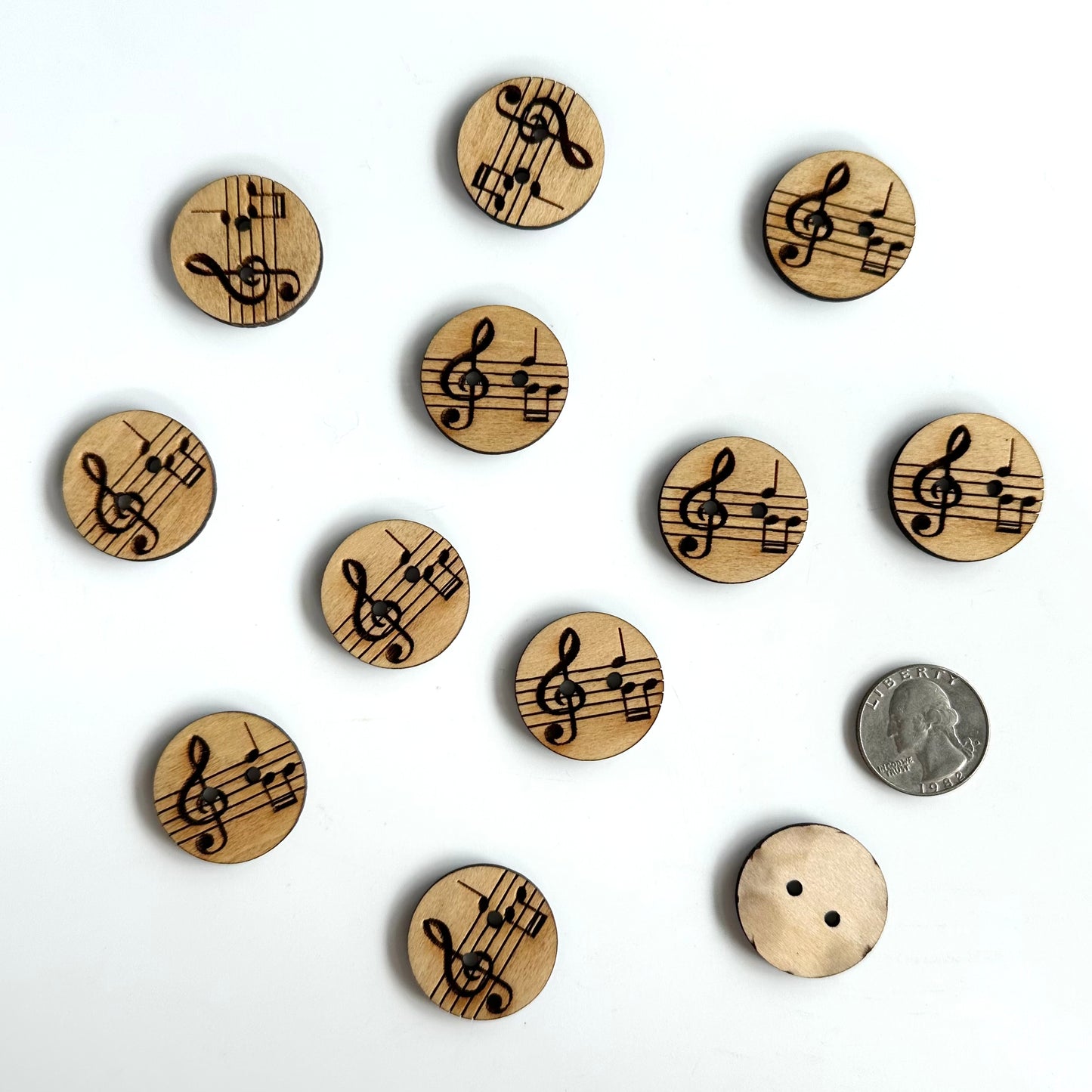 Wood Buttons over 7/8 inch
