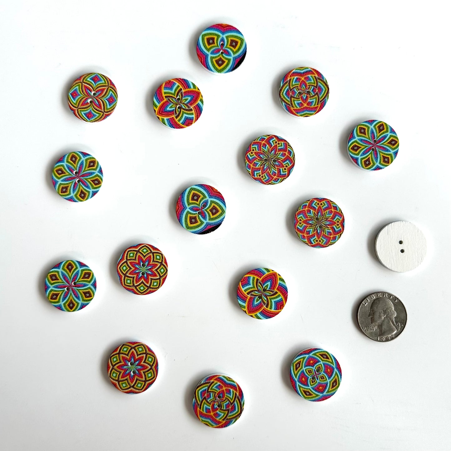 Wood Buttons over 7/8 inch