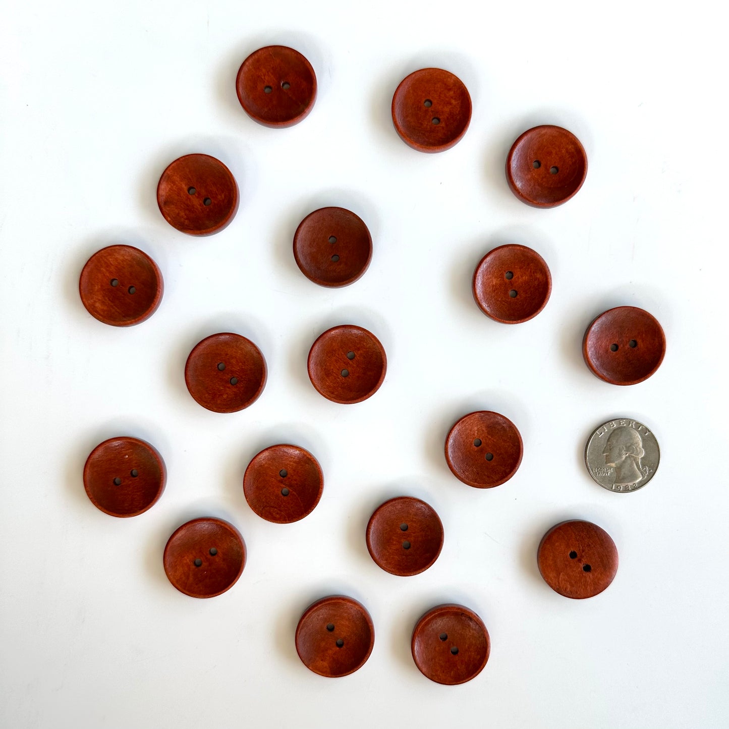 Wood Buttons over 7/8 inch