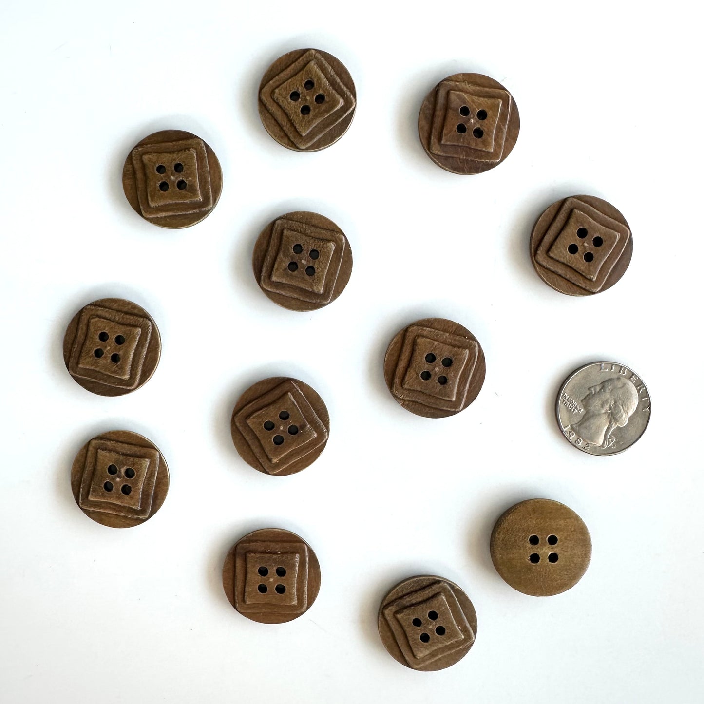 Wood Buttons over 7/8 inch