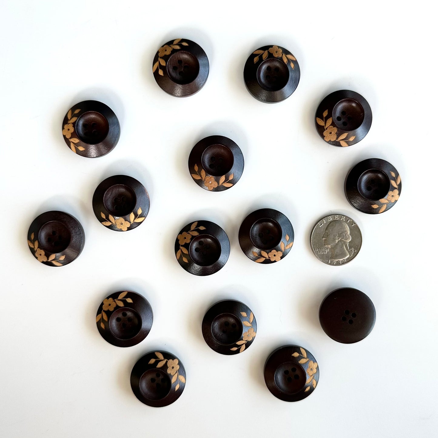 Wood Buttons over 7/8 inch