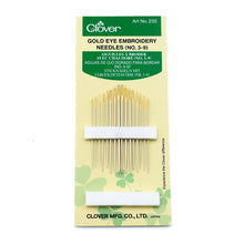 Load image into Gallery viewer, Gold Eye Embroidery Needles (No. 3-9) - Clover
