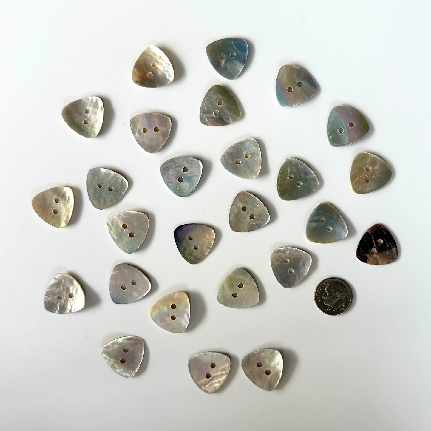 Shell Buttons - 5/8 to 7/8 inch