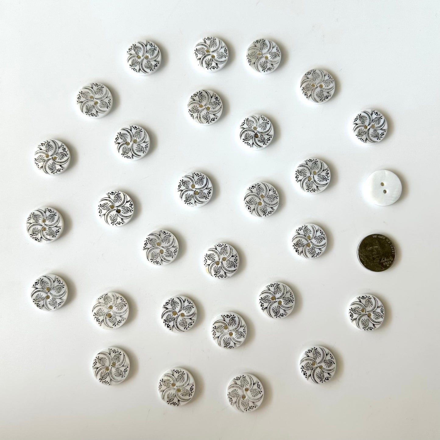 Shell Buttons - 5/8 to 7/8 inch