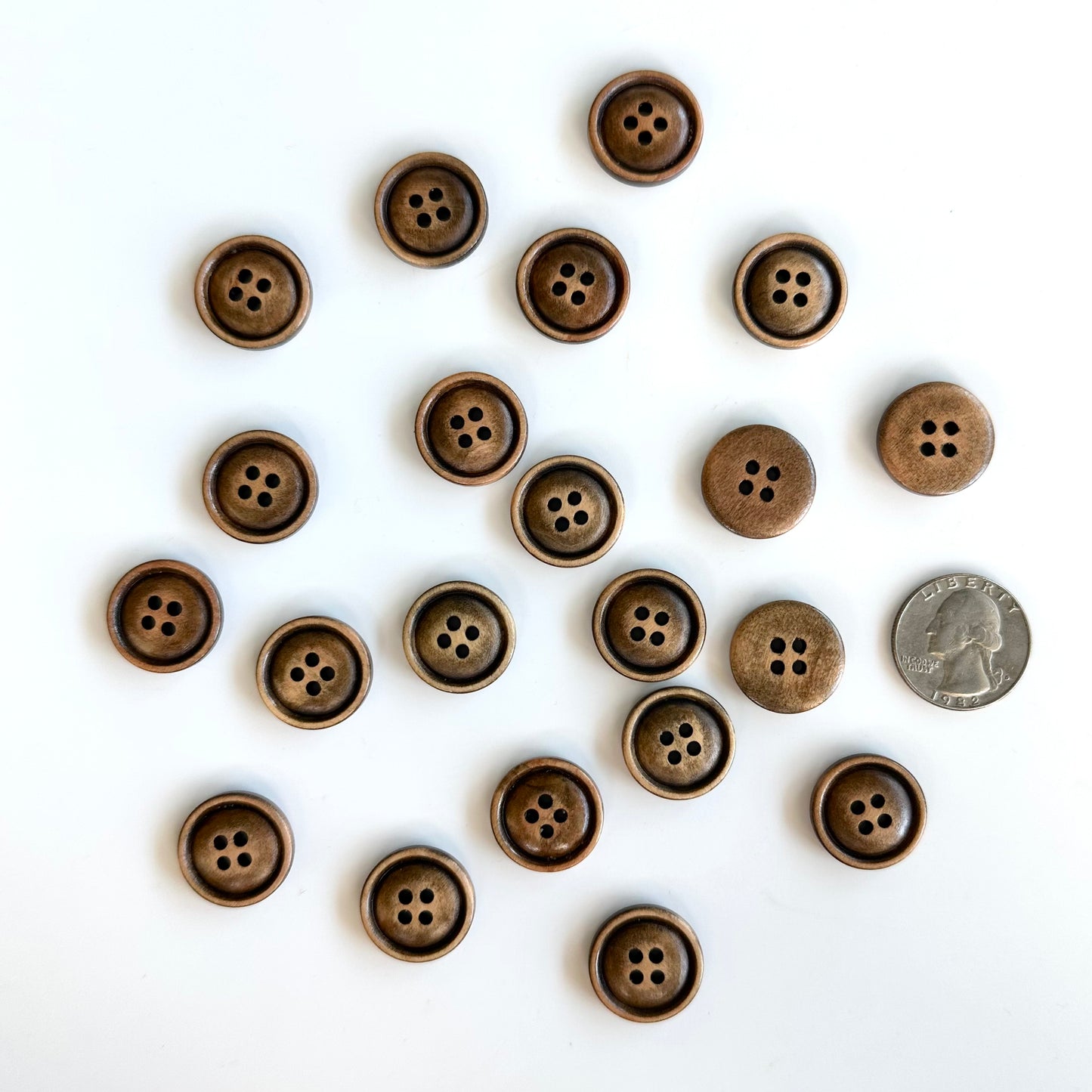 Wood Buttons 5/8 to 7/8 inch