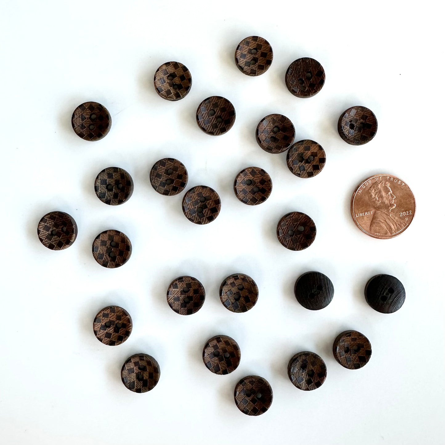 Wood Buttons under 5/8 inch