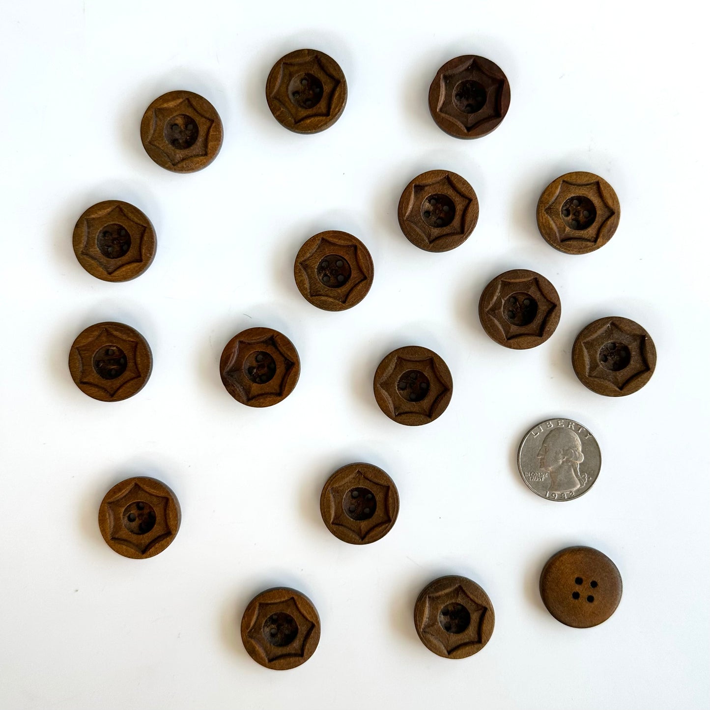 Wood Buttons 5/8 to 7/8 inch