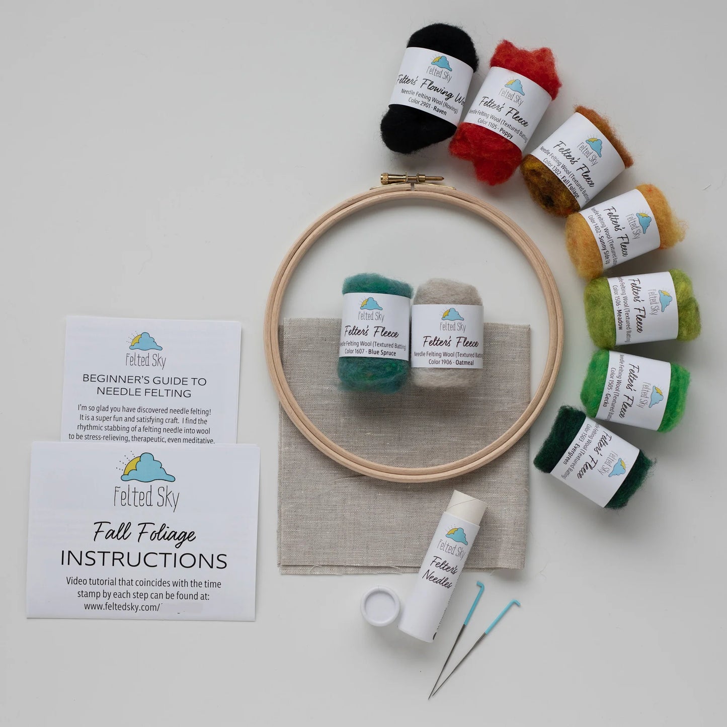 Fall Foliage Needle Felting Kit | Felted Sky