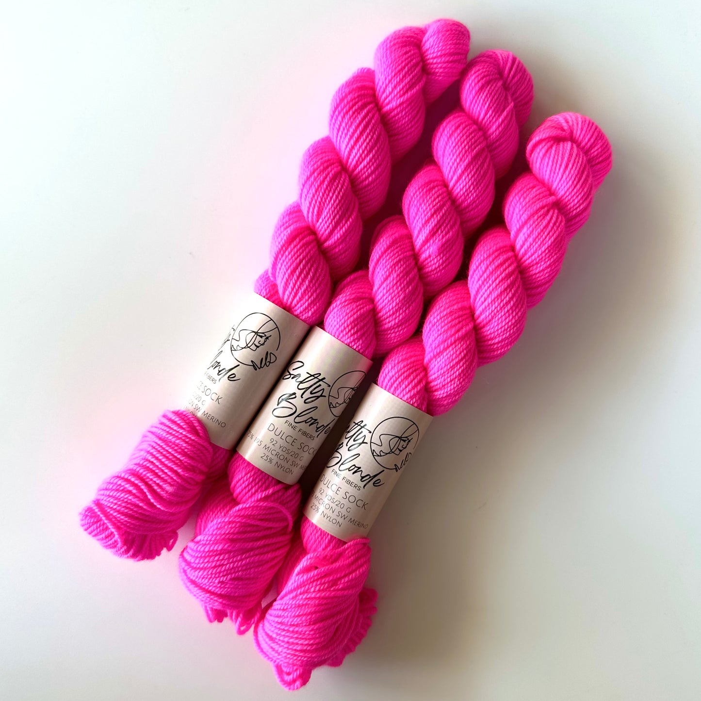 Dulce Sock Neon Minis | Salty Blonde Fiber