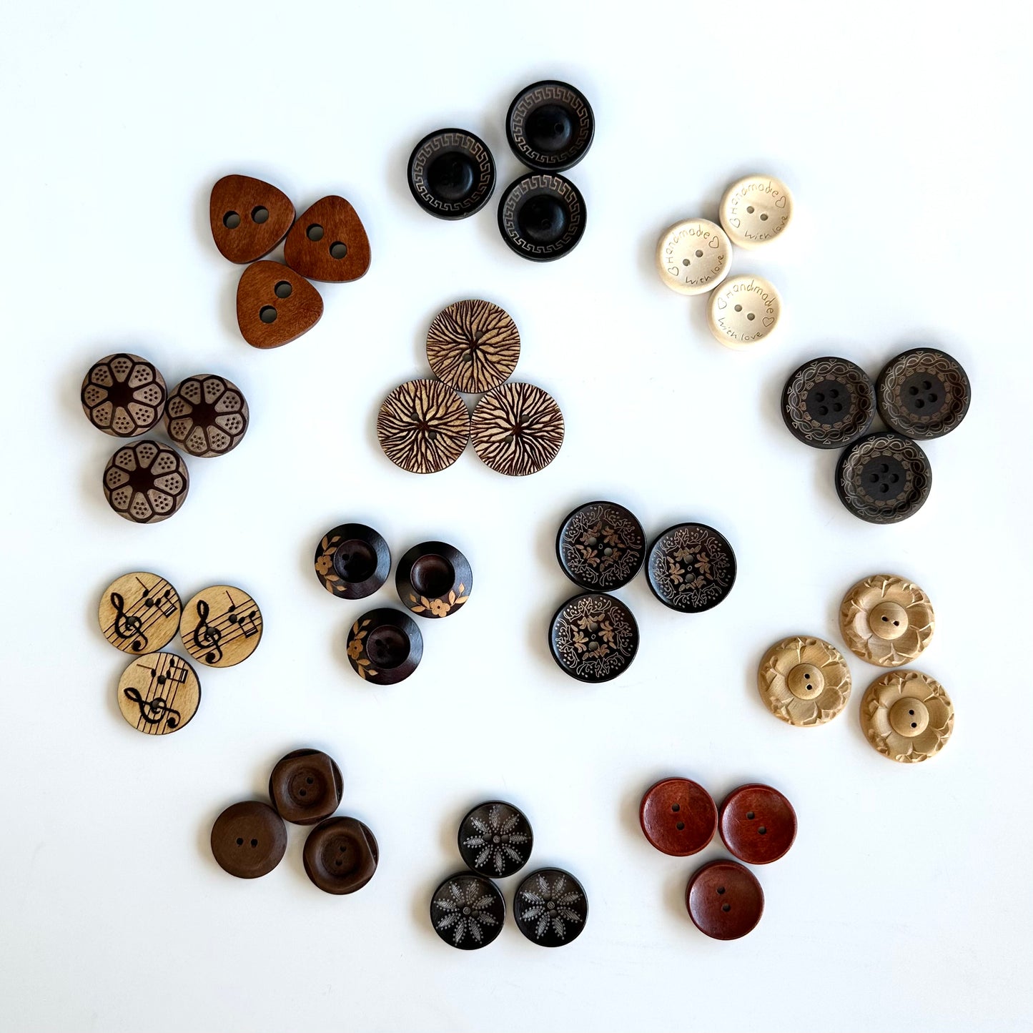 Wood Buttons over 7/8 inch