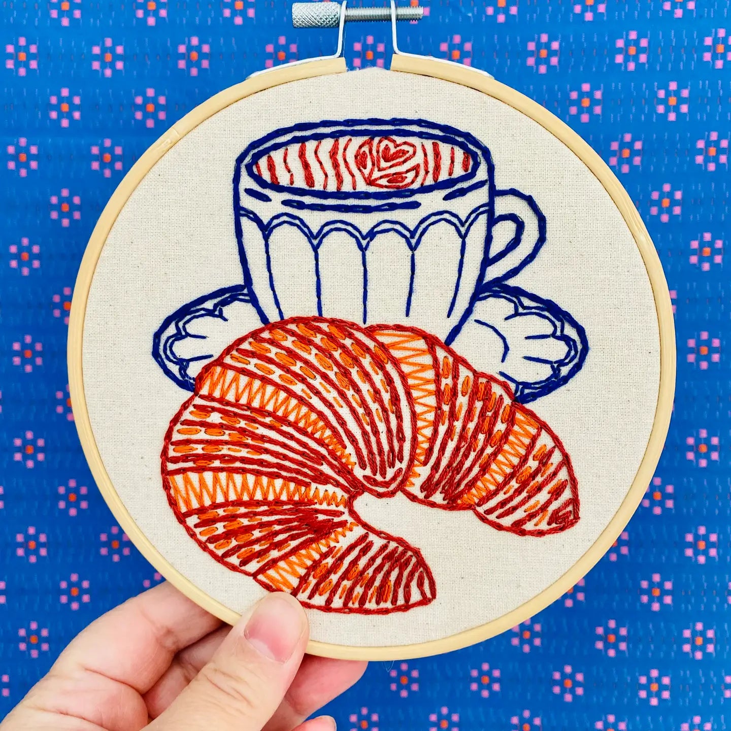 Croissant Embroidery Kit | Hook, Line & Tinker