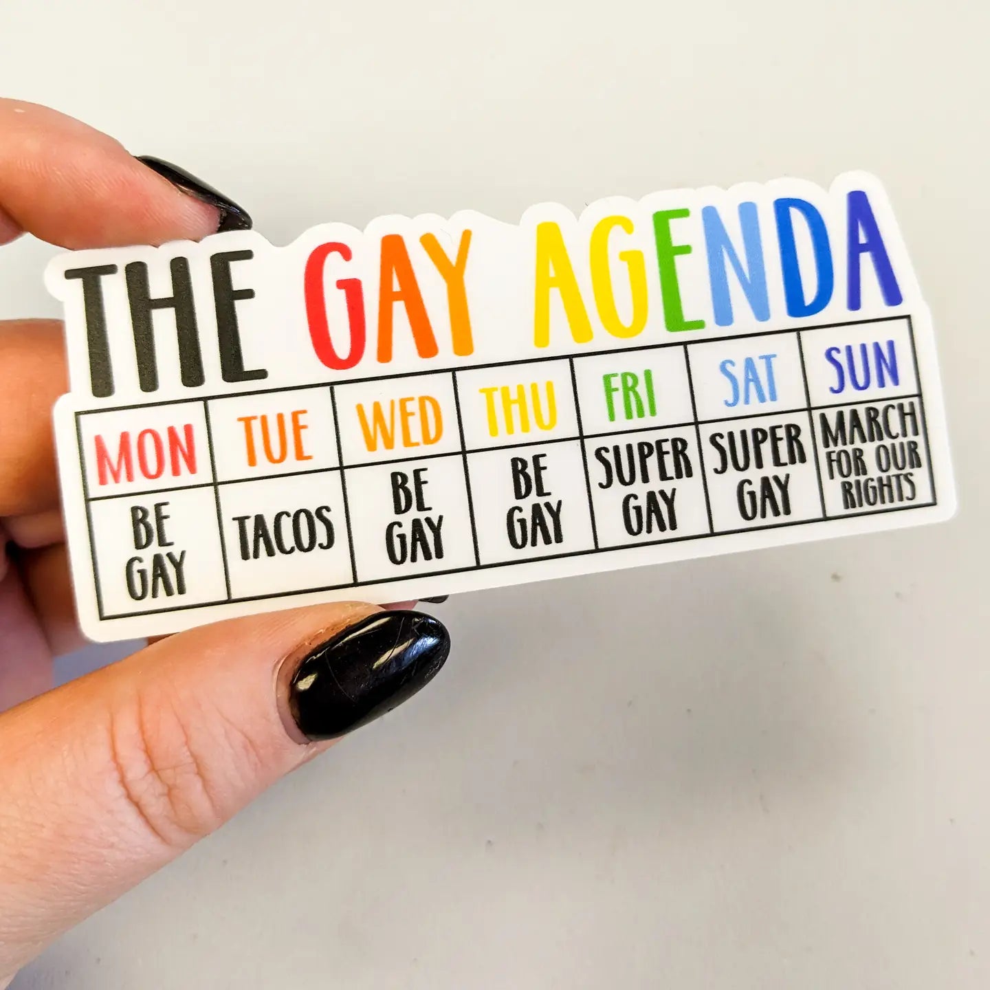 Gay Agenda Sticker | Indigo Maiden