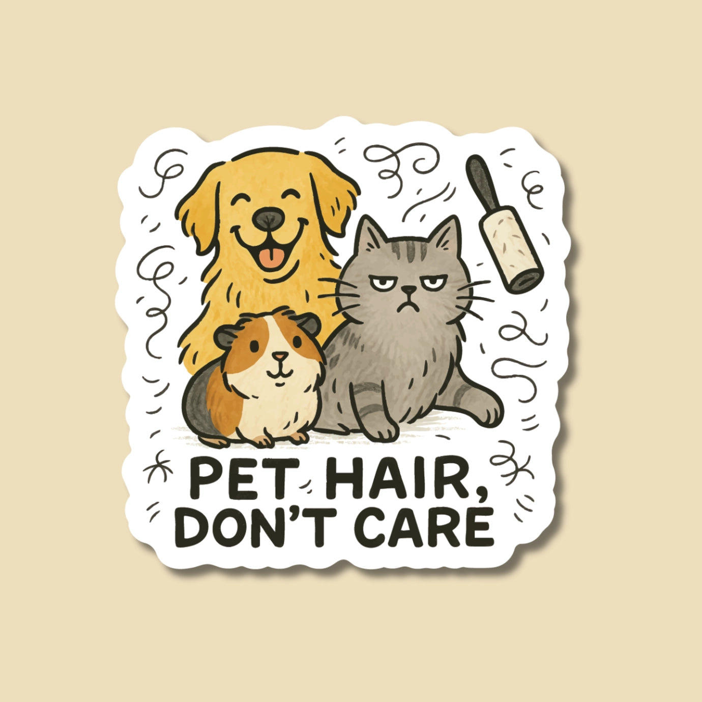 Pet Hair Sticker | Indigo Maiden
