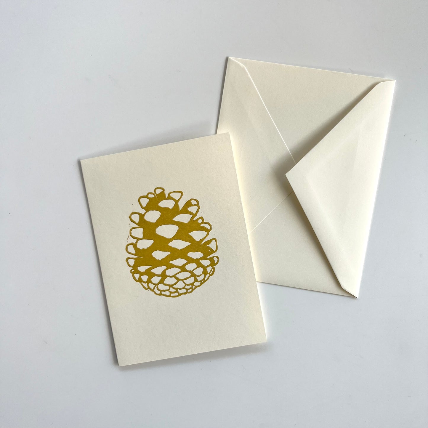 Pinecone Hand Printed Cards