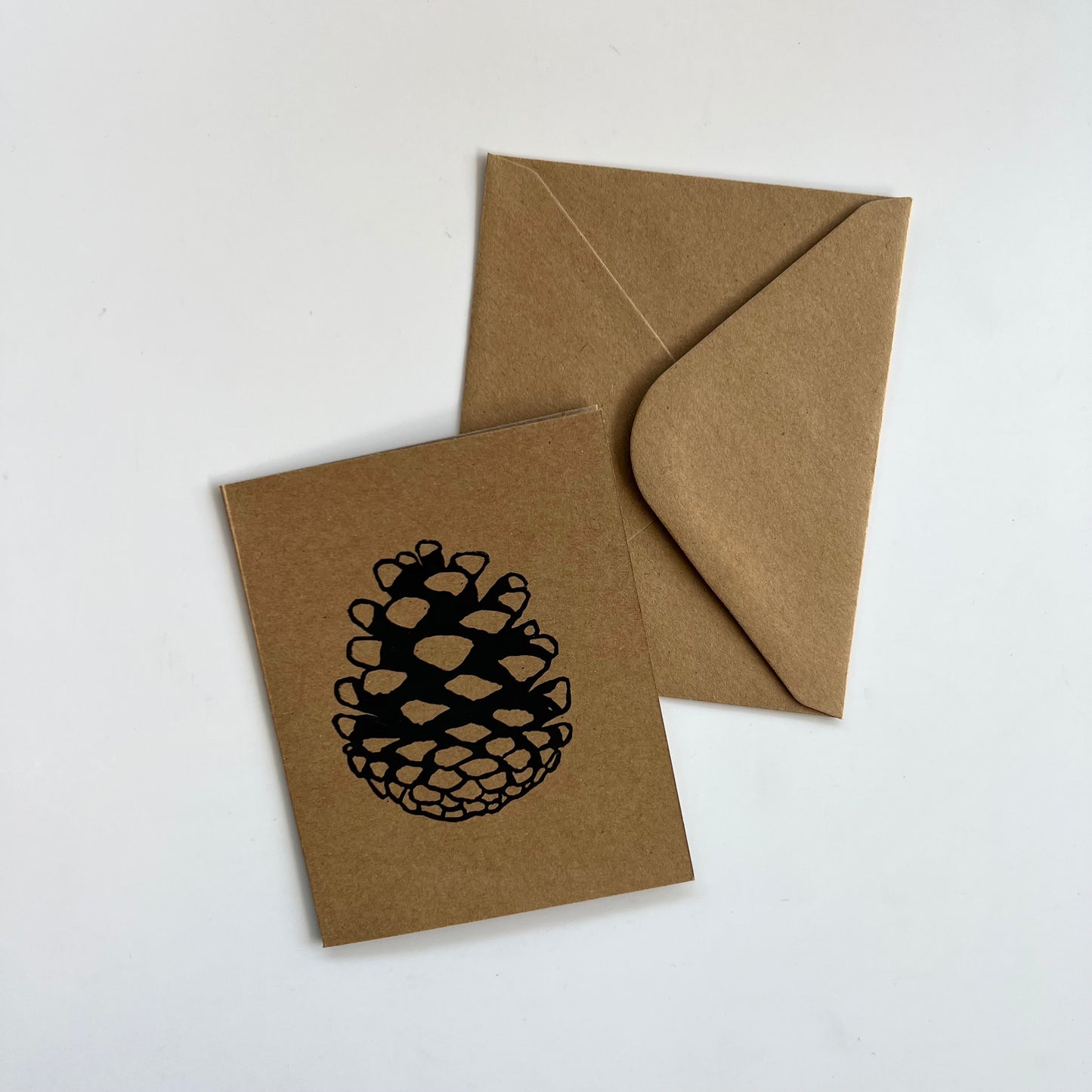 Pinecone Hand Printed Cards