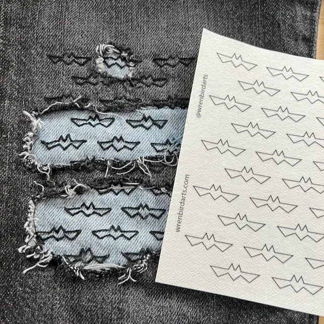 Halloween Mending Pattern Transfers | Wrenbirdarts
