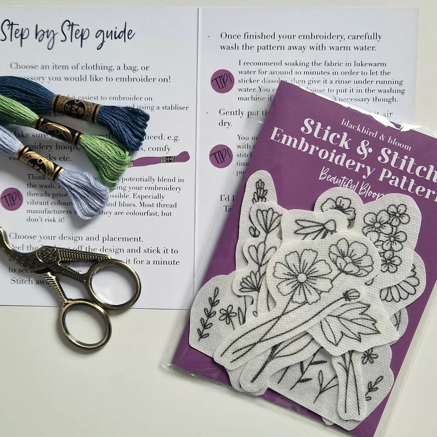 Beautiful Blooms Stick & Stitch | Blackbird & Bloom