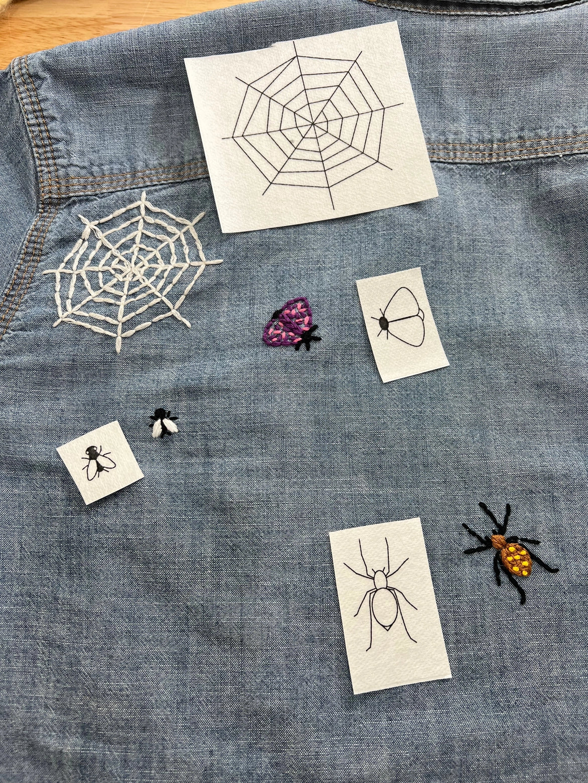 Bug Mending Pattern Transfers | Wrenbirdarts