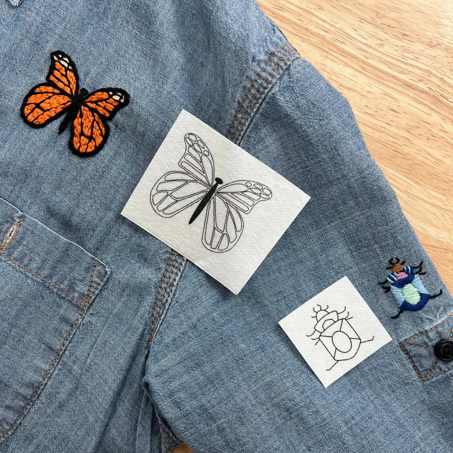 Bug Mending Pattern Transfers | Wrenbirdarts