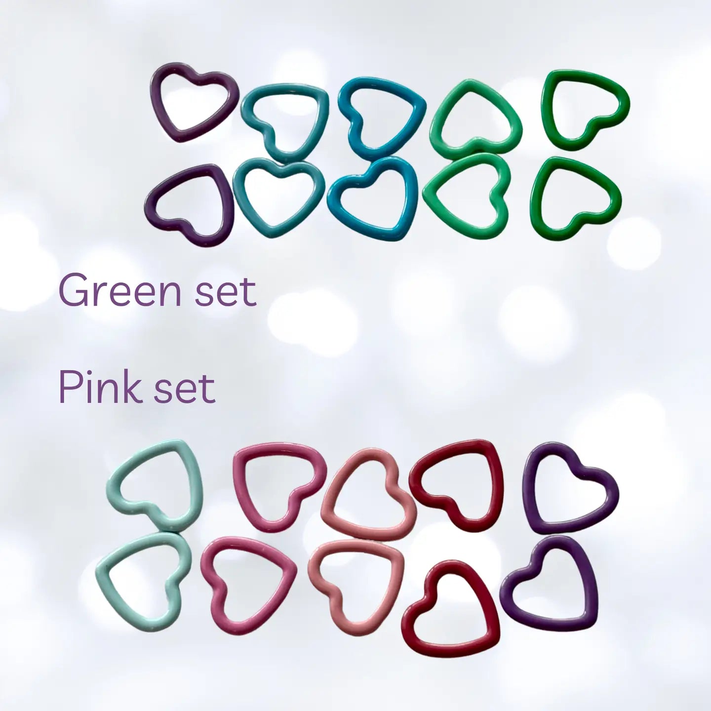 Heart Stitch Markers | Comma Craft Co.