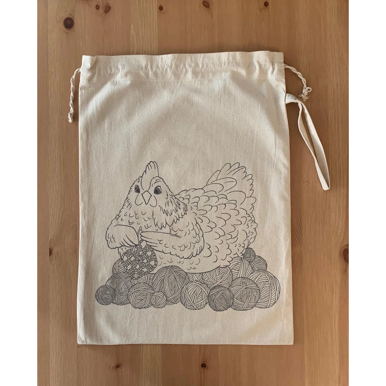 Crocheting Chicken Project Bag | Dawn Kathryn Studios