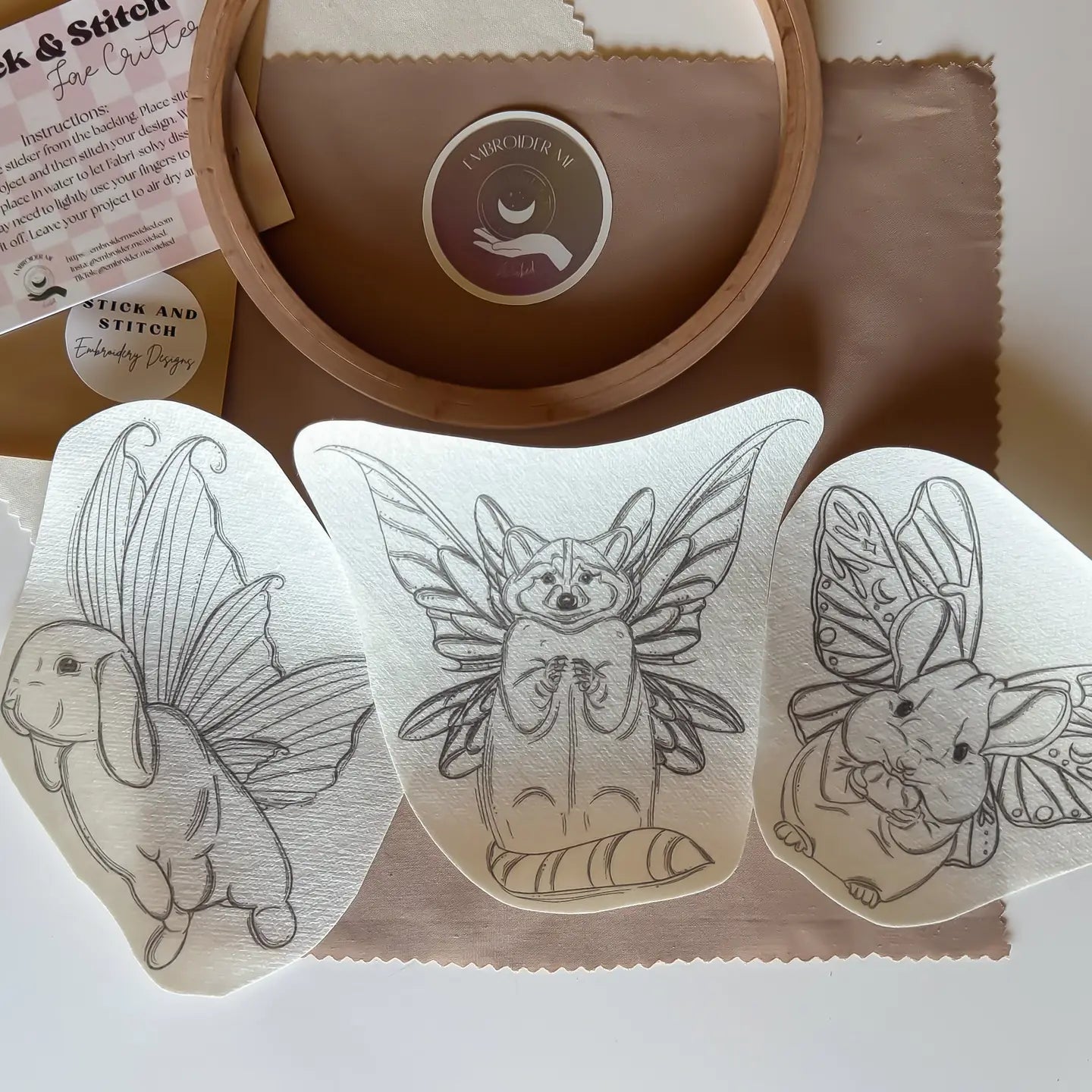 Fae Critters Stick & Stitch | Embroider Me Wicked