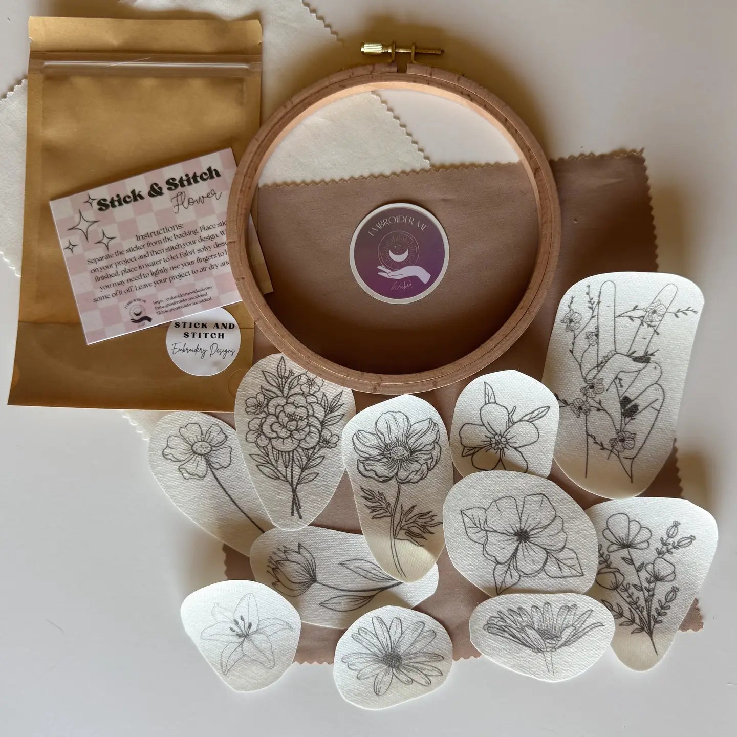 Flower Stick & Stitch | Embroider Me Wicked