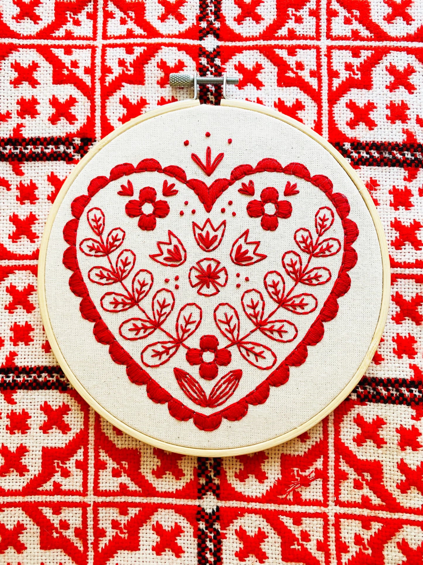 Nordic Heart Embroidery Kit | Hook, Line & Tinker