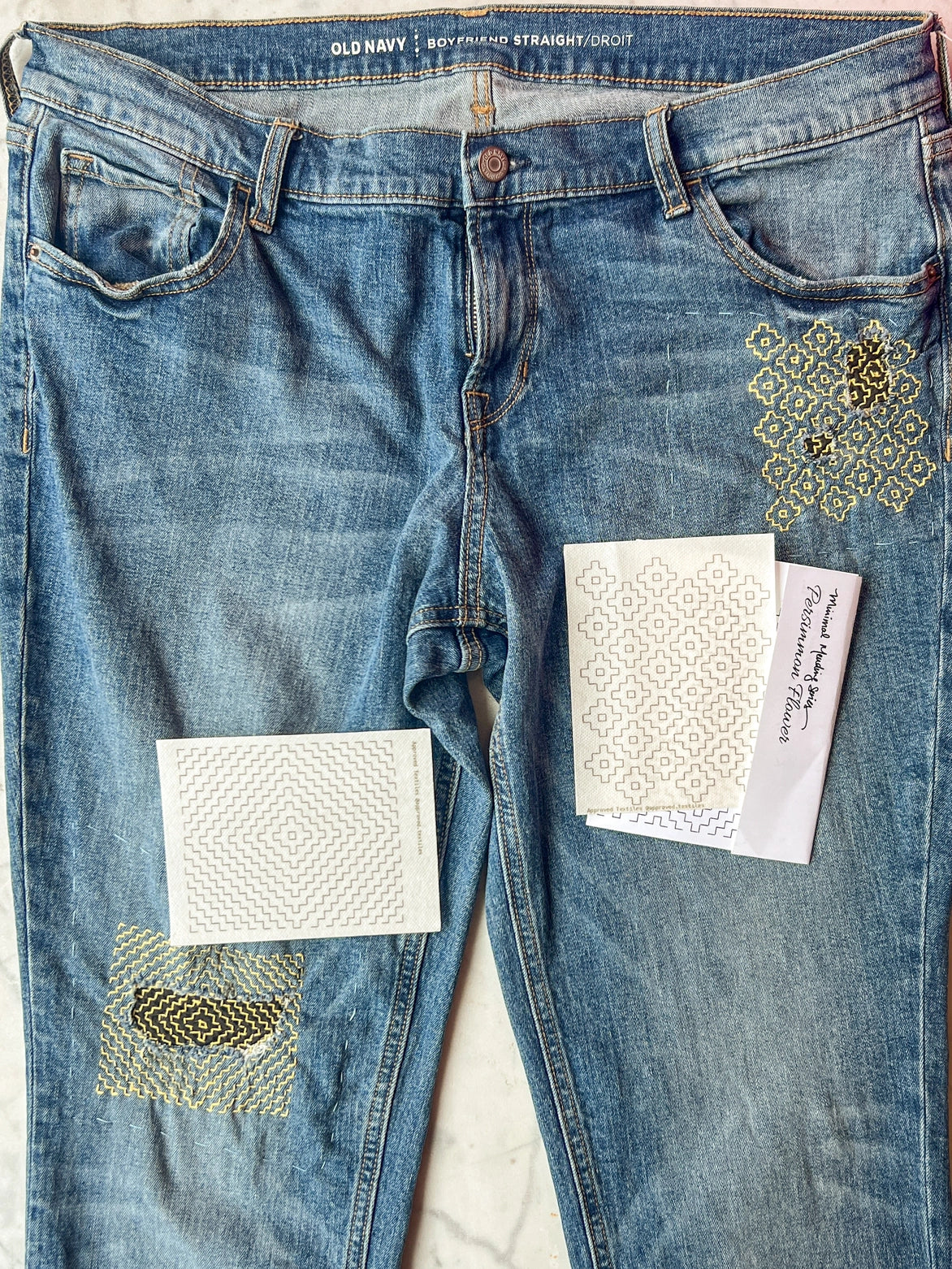 Persimmon Flowers Mending + Embellishment Stick & Stitch | Approved Textiles