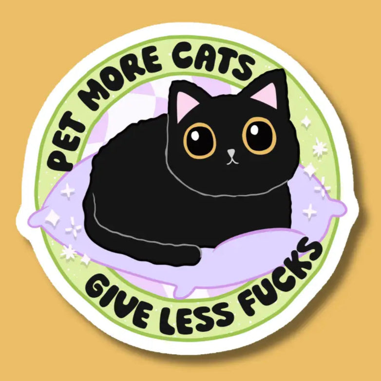 Pet More Cats Sticker | Indigo Maiden