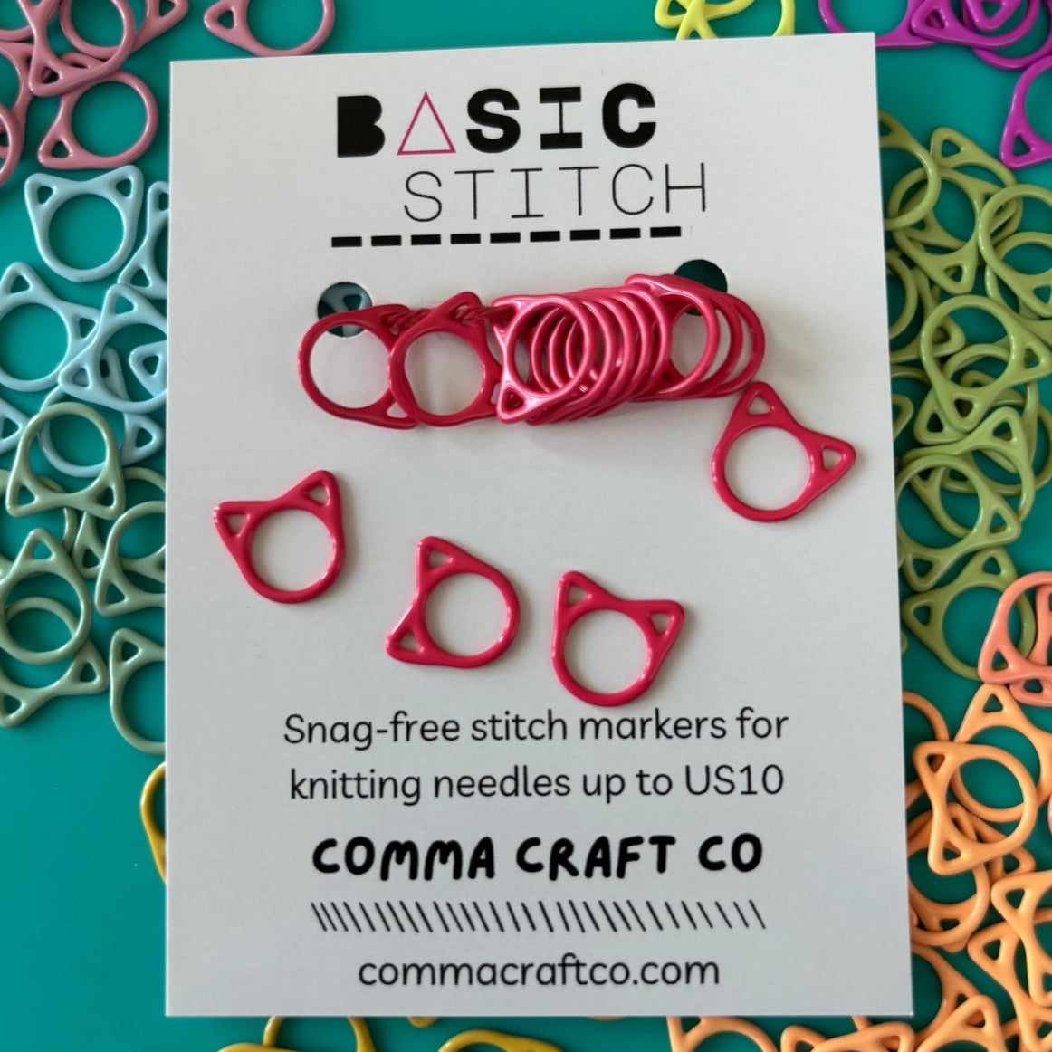 Cat Stitch Markers | Comma Craft Co.