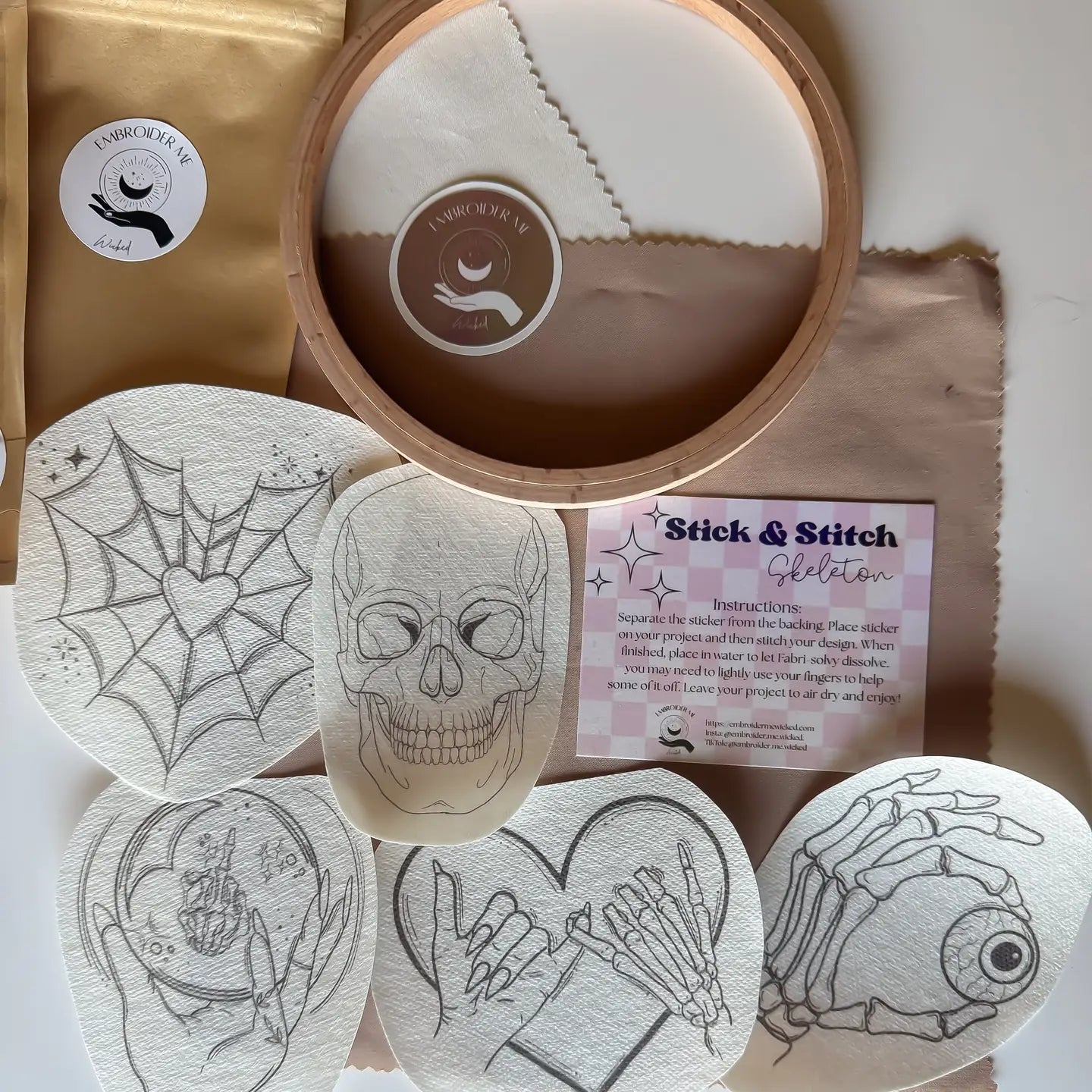 Skeleton Stick & Stitch | Embroider Me Wicked