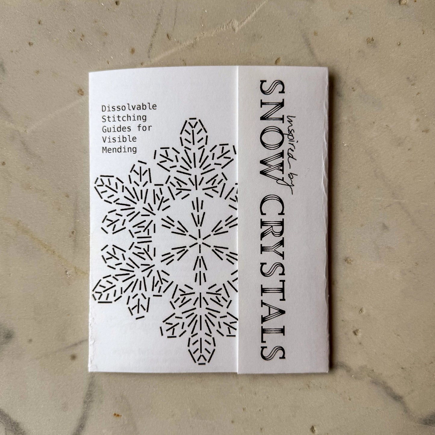 Snow Crystals Mending + Embellishment Stick & Stitch | Approved Textiles