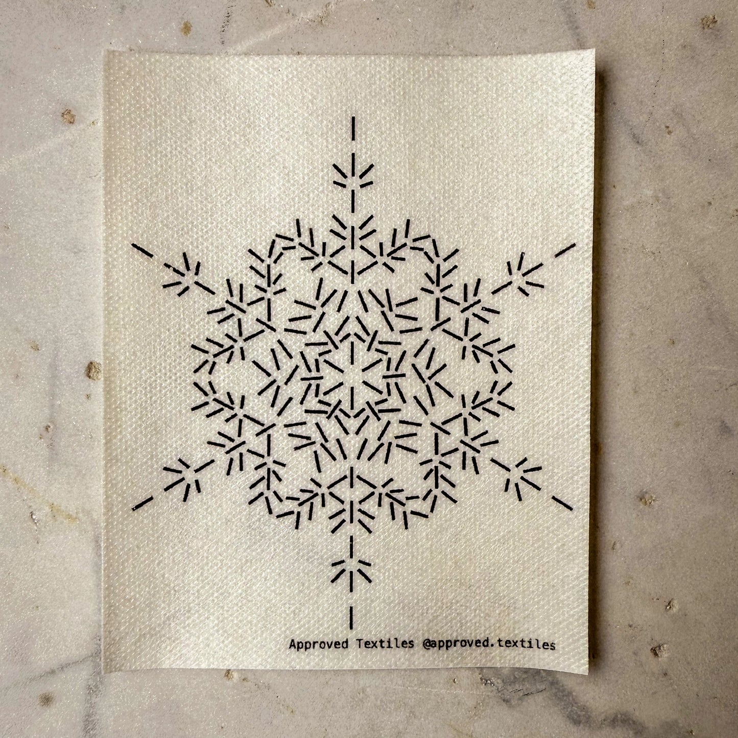 Snow Crystals Mending + Embellishment Stick & Stitch | Approved Textiles